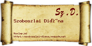 Szoboszlai Diána névjegykártya
